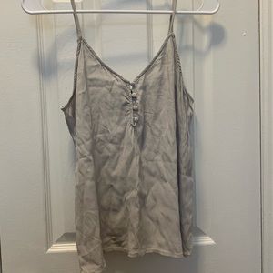 Y2K Gray Buttoned Tank